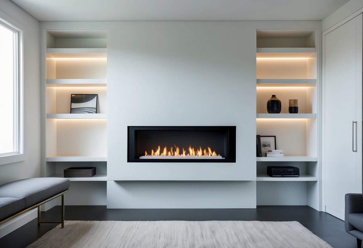 Chimney Breast Modern Alcove Ideas